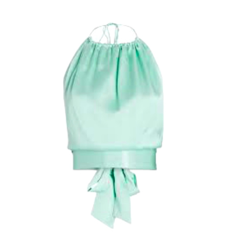 👗 HARMUR Classic Silk Halter Top Mint XS 👗